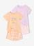 Pack of 2 girls' cotton pyjama shorts pale yellow 