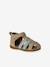 Leather Sandals for Baby Boys, Designed for First Steps brown+navy blue+set beige 