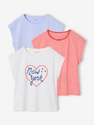 Girls-Pack of 3 girls' short-sleeved t-shirts - BASICS 