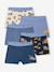 Pack of 2 boys' boxers with digger print ocean blue 