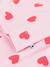 Girls' heart print short pyjamas rose 