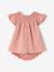 Dress and bloomer set for baby girls in cotton blush 