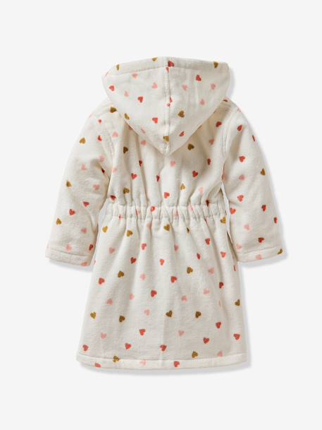 COEUR baby bathrobe, with recycled cotton printed white 
