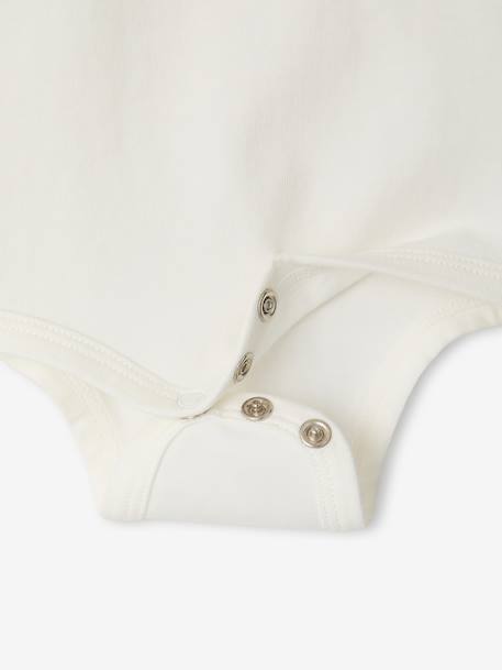 Pack of 2 Bodysuits with Polo Shirt Collar & Pocket, for Newborns ecru+sky blue 