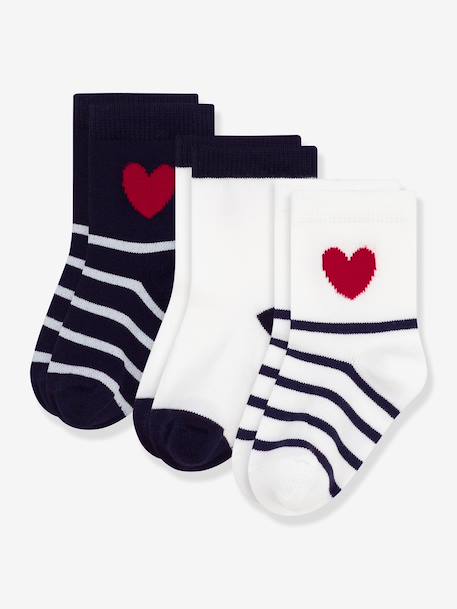 Pack of 3 pairs of baby socks navy blue 