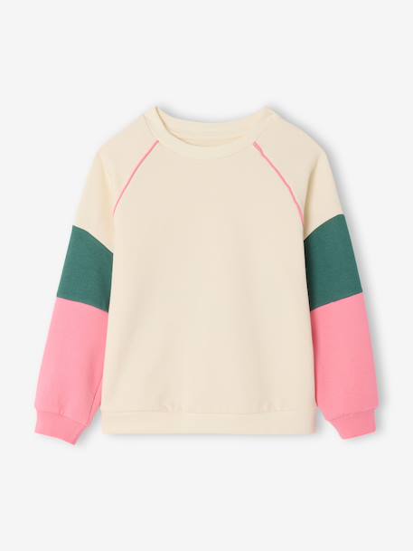 Girl's sportswear sweatshirt ecru 