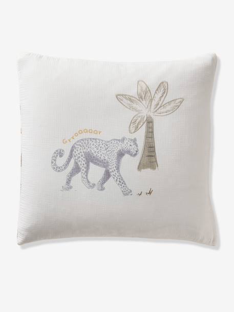 MISSION SAFARI duvet cover and pillowcase bedding set in cotton gauze, with recycled cotton ecru 