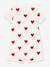 Baby playsuit in cotton with hearts white 