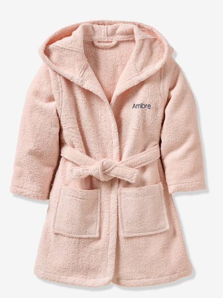 Rabbit Bathrobe in Recycled Cotton rosy 