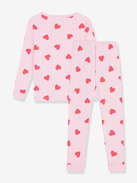 Pyjamas for children with hearts PETIT BATEAU rose 