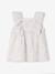 Baby dress with frill print printed white 