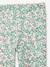 Girls' floral print sports leggings ecru 