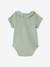 Pack of 2 Short-Sleeved Bodysuits with Fancy Collar, for Babies coral+sage green 