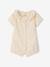 Pack of 2 organic cotton baby girl playsuits ecru 