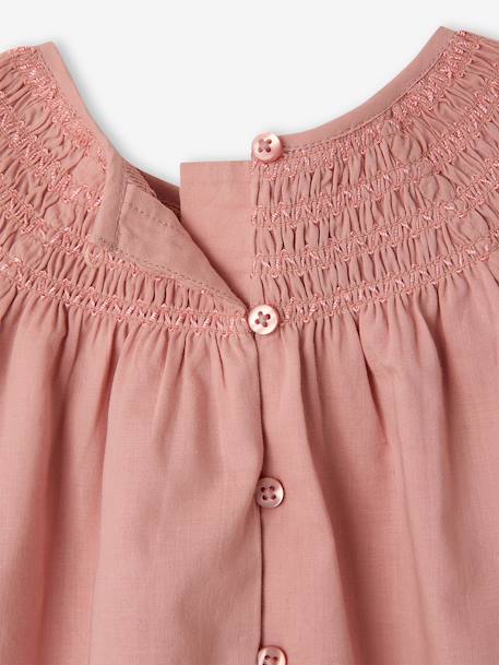 Dress and bloomer set for baby girls in cotton blush 