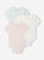 Pack of 3 short-sleeved girl's bodysuits rose 