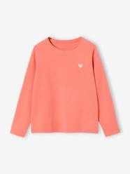 Girls- Basics Long Sleeve Top for Girls, Glittery Heart