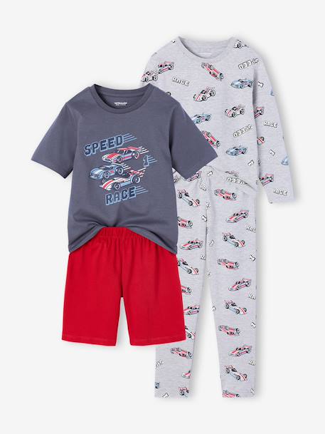 Pack of 2 long-sleeved boys' pyjamas anthracite 