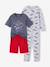 Pack of 2 long-sleeved boys' pyjamas anthracite 