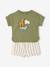 Set of 2 cotton pieces for boys khaki 