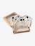 Newborn set of 2 playsuits in organic cotton marl beige 