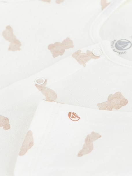 Sleepsuit for babies with a Petit Bateau print white 