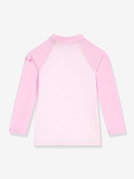 Girl's long-sleeved UV protective swimsuit t-shirt rose 