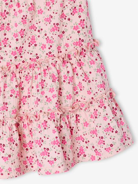 Girl's jersey skort ecru+pale pink 