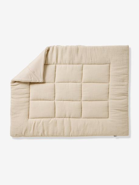 Dual Fabric Floor/Playpen Mat, Plain indigo+ochre+olive+taupe+terracotta+vanilla 