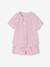 Girls' organic cotton 2-piece pyjamas rosy 