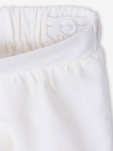 Set of trousers and top with braces white 
