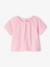 Embroidered short-sleeved T-shirt pale pink 