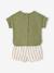 Set of 2 cotton pieces for boys khaki 