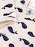 Baby velvet sleepsuit with whale design beige 