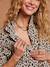 Leopard print nursing dress ecru 