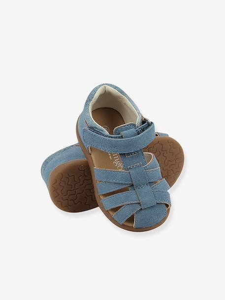 Girls' BERLINGOT sandals denim blue+rose 