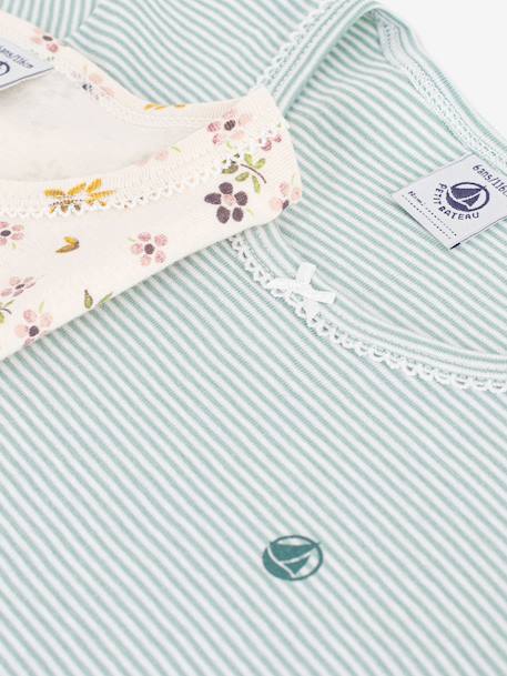 Pack of 2 Petit Bateau printed cotton pyjamas white 