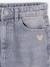Wide-Leg Jeans, Frayed Hems, for Girls bleached denim+deep blue+grey+stone 