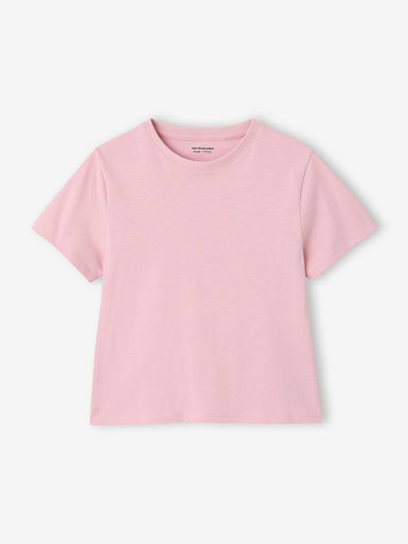 Pack of 3 Plain T-Shirts for Girls ecru+pale pink 