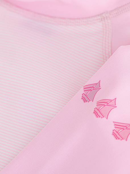 Girl's long-sleeved UV protective swimsuit t-shirt rose 