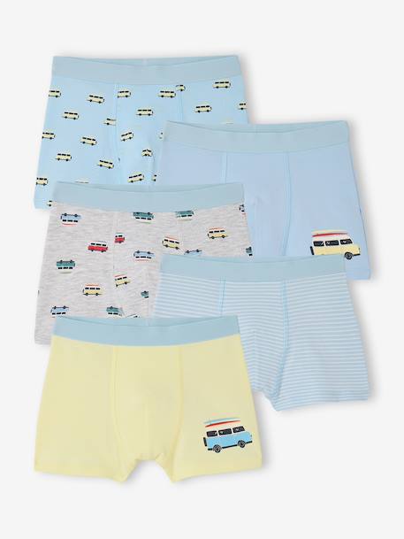 Pack of 5 Van boxers aqua green 