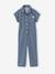 Striped girl's jumpsuit striped blue 