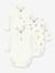 Pack of 3 Petit Bateau crossover bodysuits for babies white 