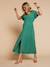 Long shirt-dress for maternity nursing clothes emerald green 