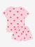 Girls' heart print short pyjamas rose 