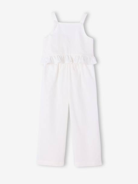 Set of trousers and top with braces white 