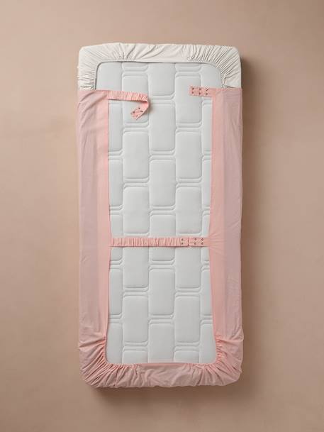 Zipped Bedding Set with Recycled Cotton, CHERRY printed pink 