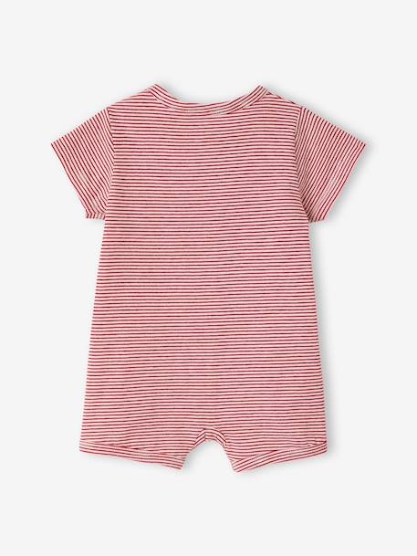 Pack of 2 organic cotton playsuits red 