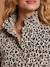 Leopard print nursing dress ecru 