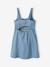 Dress with back opening light blue 